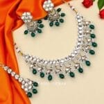 Katrina Kundan Jewellery Set - Green