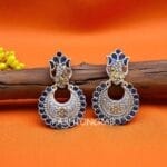 Konkana Oxidised Earrings - Blue