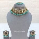 Pari Kundan Choker Set Blue