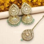 Pista-Green-Earring-and-Tikka-Set Pista Green Earring and Tikka Set