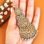 Rani Maang Tikka Set – Grey