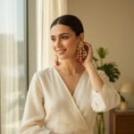 Tehnaaz Pink Kundan Earrings