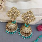Aamna-Maang-Tikka-with-Earrings-Sea-Green-01 Aamna Maang Tikka with Earrings - Sea Green