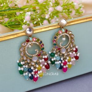 Aavya Chandbali Earrings Multicolor