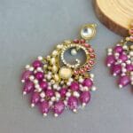 Aavya Chandbali Earrings Purple