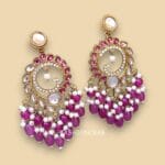 Aavya Chandbali Earrings Purple