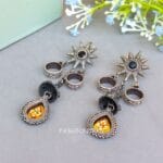 Brass Earrings Black