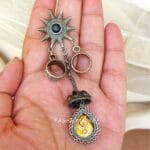 Brass Earrings Black