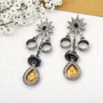 Brass Earrings Black