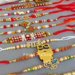 Italian Style Rakhi Combo Pack – 2 Rakhis With Roli, Chawal & Kumkum For Raksha Bandhan