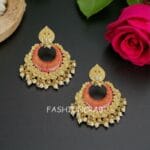 Big Pink Kundan Earrings
