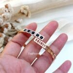 Black-Stone-Anti-Tarnish-Bracelet-Rose-Gold-01 Black Stone Anti-Tarnish Bracelet - Rose Gold