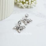 Crystal Silver Color Ear Stud for Girls