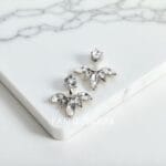 Crystal Silver Color Ear Stud for Girls