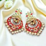 Dark Pink Meenakari Earrings