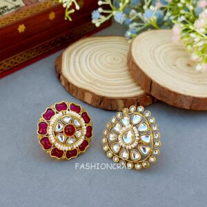 Divya - Set of 2 Kundan Rings
