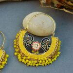 Earrings-for-Lehenga-Yellow-01 Earrings for Lehenga - Yellow