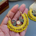 Earrings-for-Lehenga-Yellow-02 Earrings for Lehenga - Yellow
