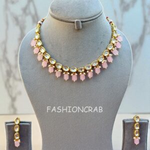 Esha Light Pink Kundan Jewellery Set