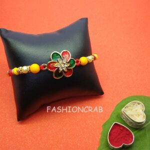 Flower Embellised Designer Rakhi