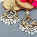 Gunjan Kundan Earrings White