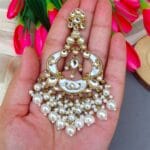 Gunjan Kundan Earrings White