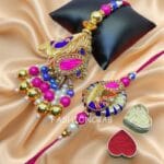 Handmade-Designer-Lumba-Rakhi-Set-for-Bhai-Bhabhi-02 Handmade Designer Lumba Rakhi Set for Bhai Bhabhi