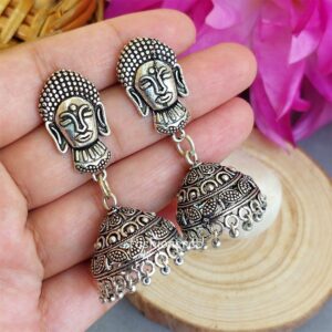 Handmade Oxidised Jhumka Earrings