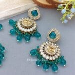 Inayat Kundan Necklace - Peacock Blue