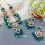 Inayat Kundan Necklace - Peacock Blue