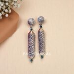 Janya Brass Earrings - Green