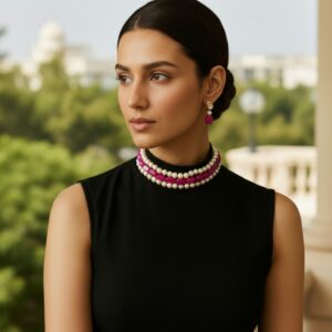 Jennifer Pearl Choker - Pink