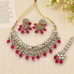 Katrina Kundan Jewellery Set - Pink