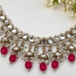 Katrina Kundan Jewellery Set - Pink