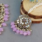 Katyayani Mirror Jewellery Set - Lavender