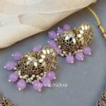 Katyayani Mirror Jewellery Set - Lavender