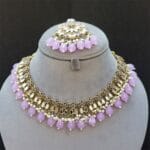 Katyayani Mirror Jewellery Set - Lavender