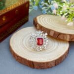 Kavya-Zirconia-Ring-Pink-01 Kavya Pink Zirconia Women Ring