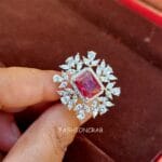 Kavya-Zirconia-Ring-Pink Kavya Pink Zirconia Women Ring