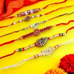 Kundan Rakhi Set of 6
