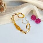 Love Lock Heartlet Anti Tarnish Bracelet - Golden