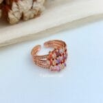 Lustrous-Multicolor-Anti-Tarnish-Ring-Rose-Gold-04 Multicolor Rose Gold Ring