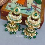Meera Green Kundan Jhumka