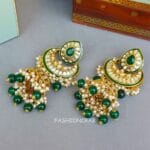 Meera Green Kundan Jhumka