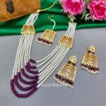 Moti Mala Necklace Purple
