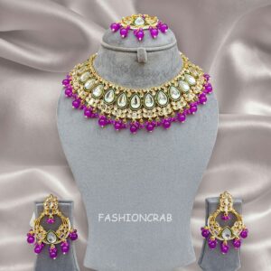 Mouni Purple Kundan Jewelry