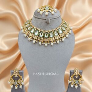 Mouni White Kundan Jewelry