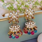 Nafisa Earrings and Maangtikka Set - Multicolor