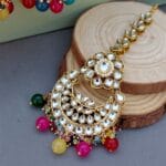 Nafisa Earrings and Maangtikka Set - Multicolor