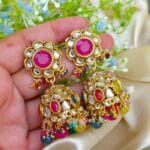 Naina Multicolor Kundan Jhumka